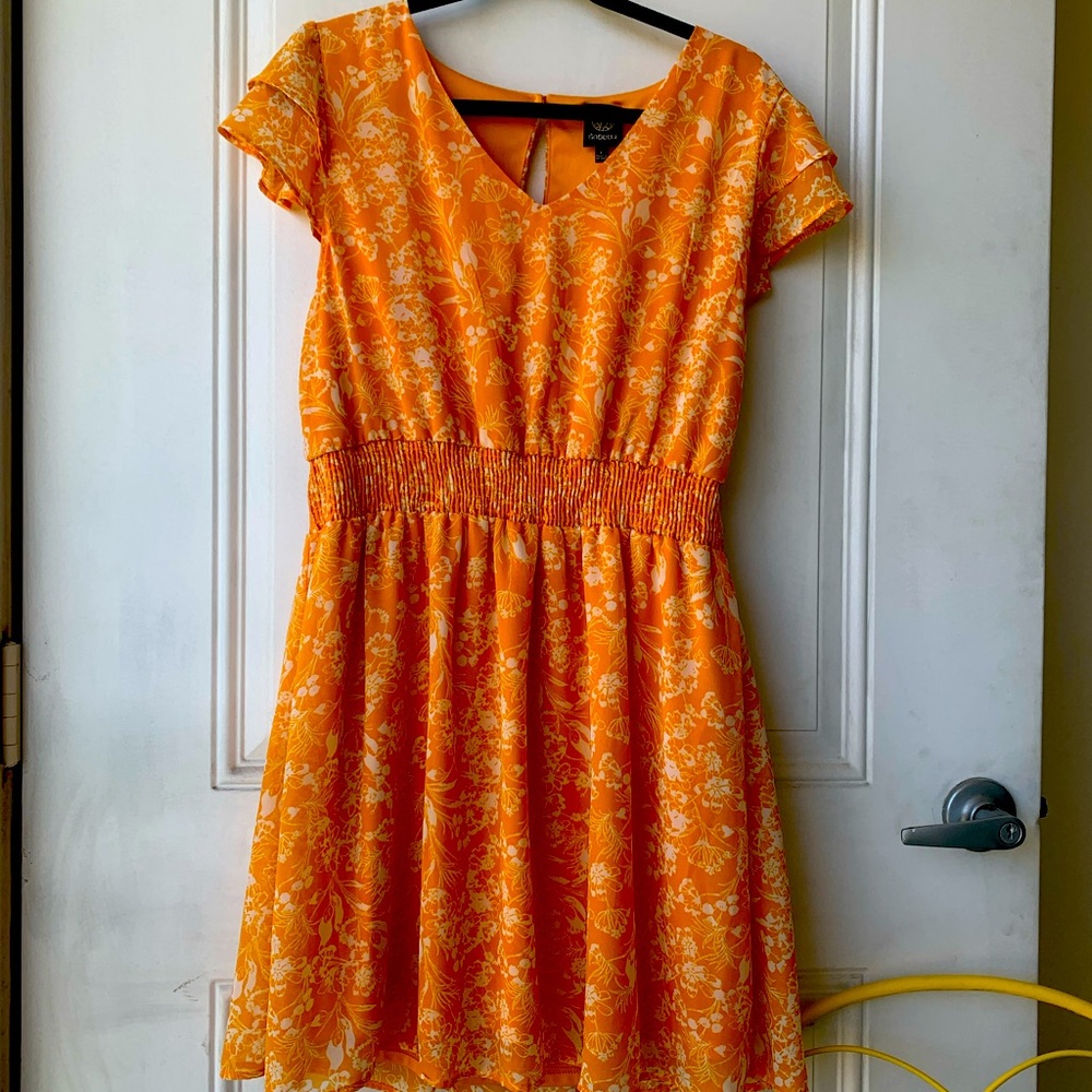 Sweet yellow Bobeau summer sundress L